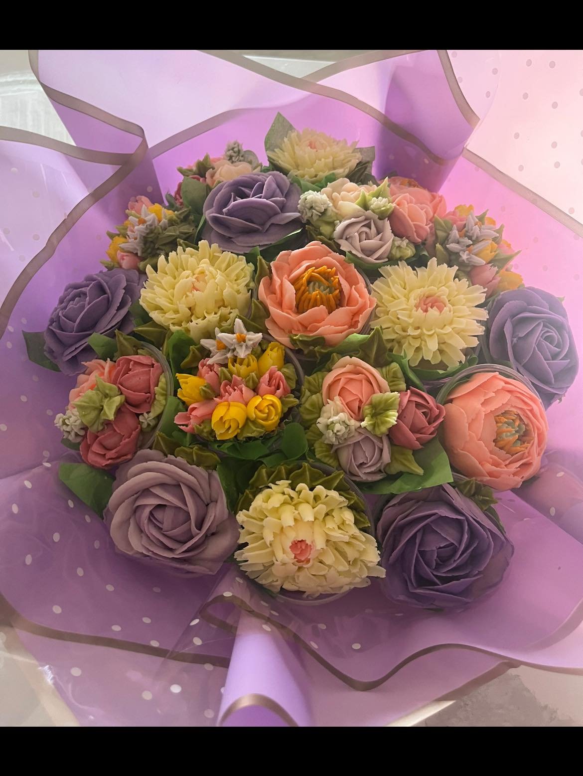 Cupcake bouquet from a luxury home bakery in Iowa