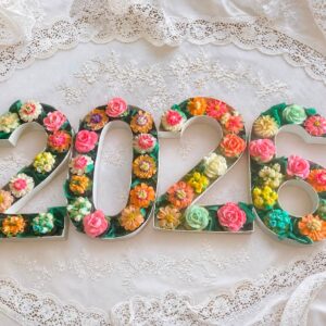 Floral Decorated Letter/Number Cupcake Box